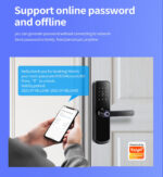 Tuya WiFi Smart Fingerprint Door Lock | Double-Sided Keypad & Biometric Access - Image 3
