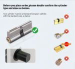 Smart Tuya Control Cylinder Door Lock with Key Rfid App Fingerprint - Image 4