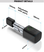 Smart Tuya Control Cylinder Door Lock with Key Rfid App Fingerprint - Image 5