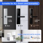 Security Digit Electric Electronic Handle Digital Tuya Ttlock Cerraduras Inteligentes Con Wifi Keys Fingerprint Door Smart Locks - Image 4
